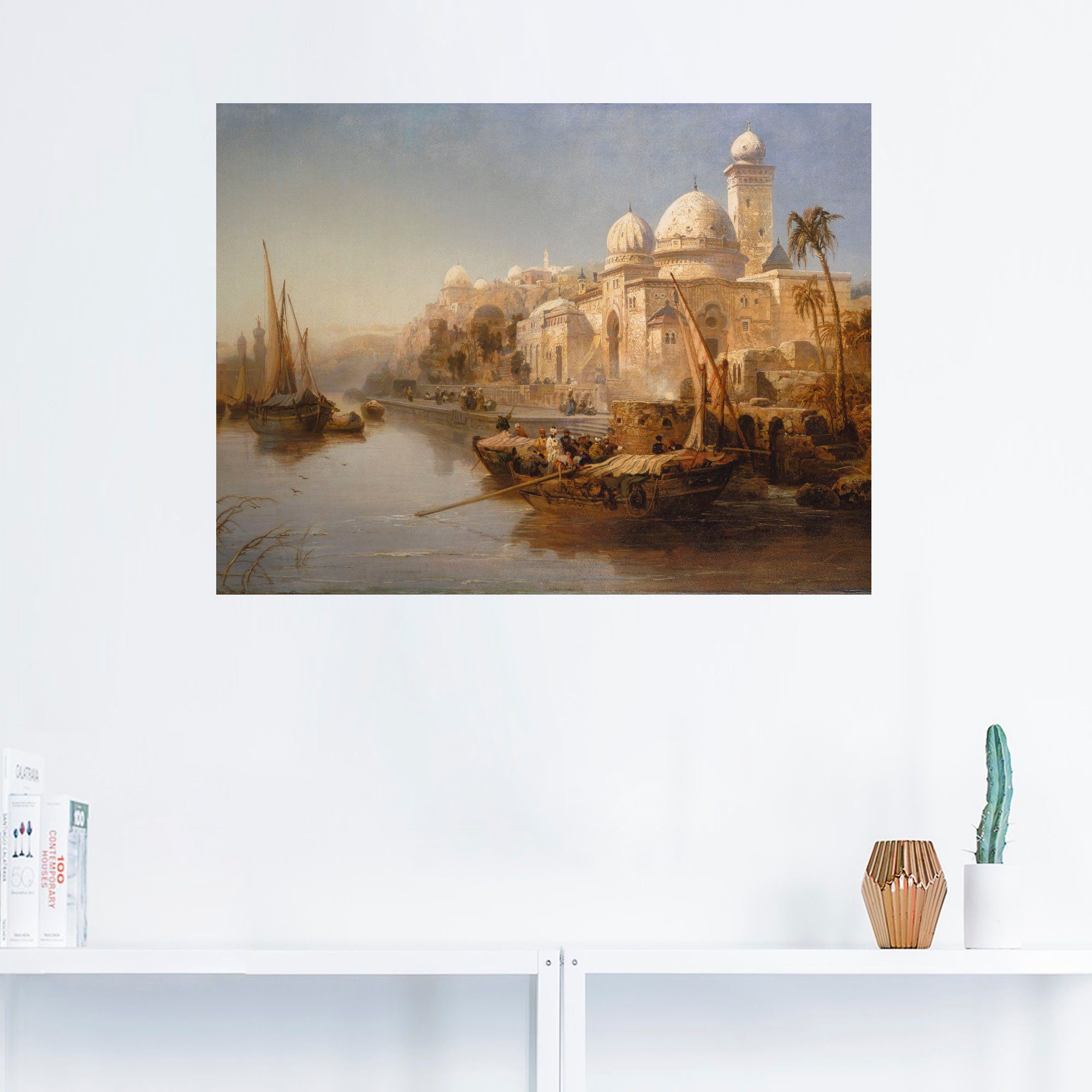 Artland Wandbild Größen versch. Schiffe & als in an Poster maurischen Segelboote St), Leinwandbild, einem Boote (1 oder Wandaufkleber Palast