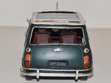 JS GartenDeko Modellauto Blechauto Modellauto Oldtimer Mini Cooper 1960er Jahre L 21 cm