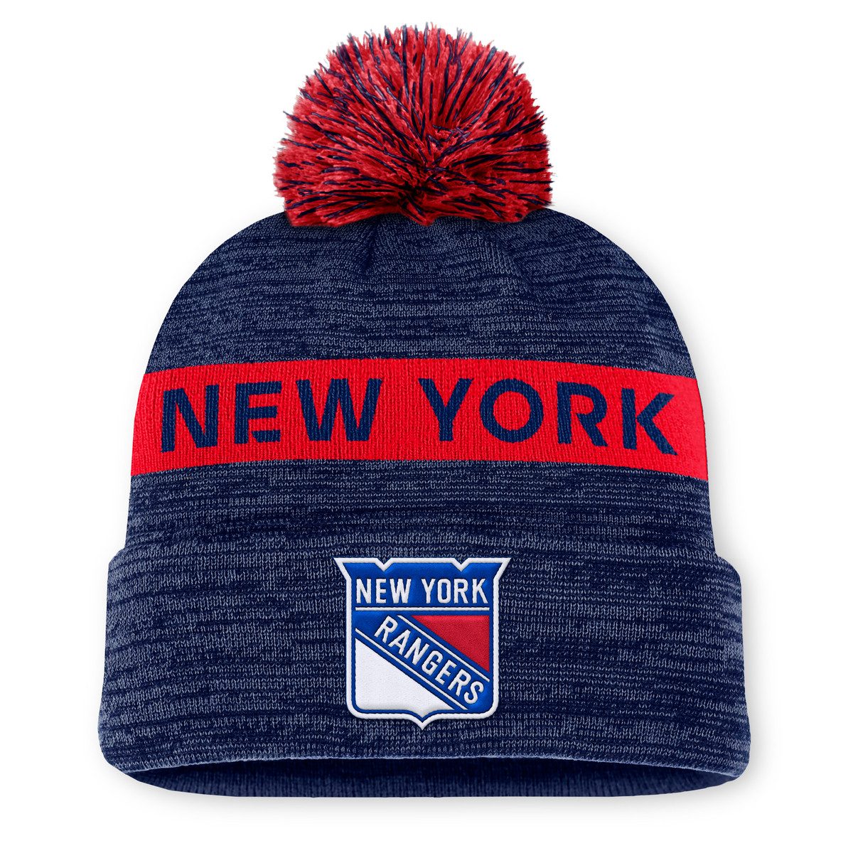Fanatics Bommelmütze Fanatics Mütze New York Rangers Authentic Pro Rink Beanie Cuff