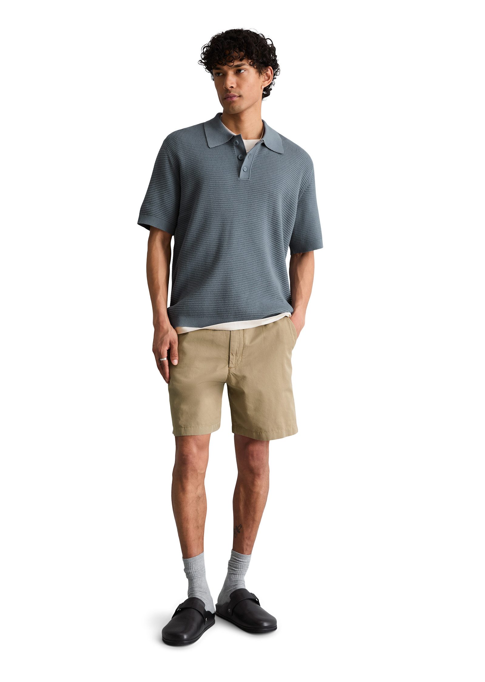 Marc O'Polo DENIM Poloshirt mit Waffelstruktur, regular fit – Bild 4 von 5