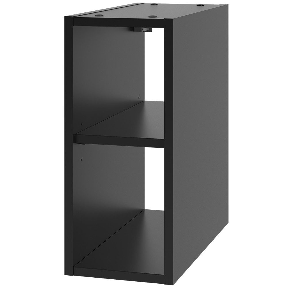 Lomadox Unterschrank AVOLA-140 Waschtischunterschrank Regal 20 cm breit modern in schwarz