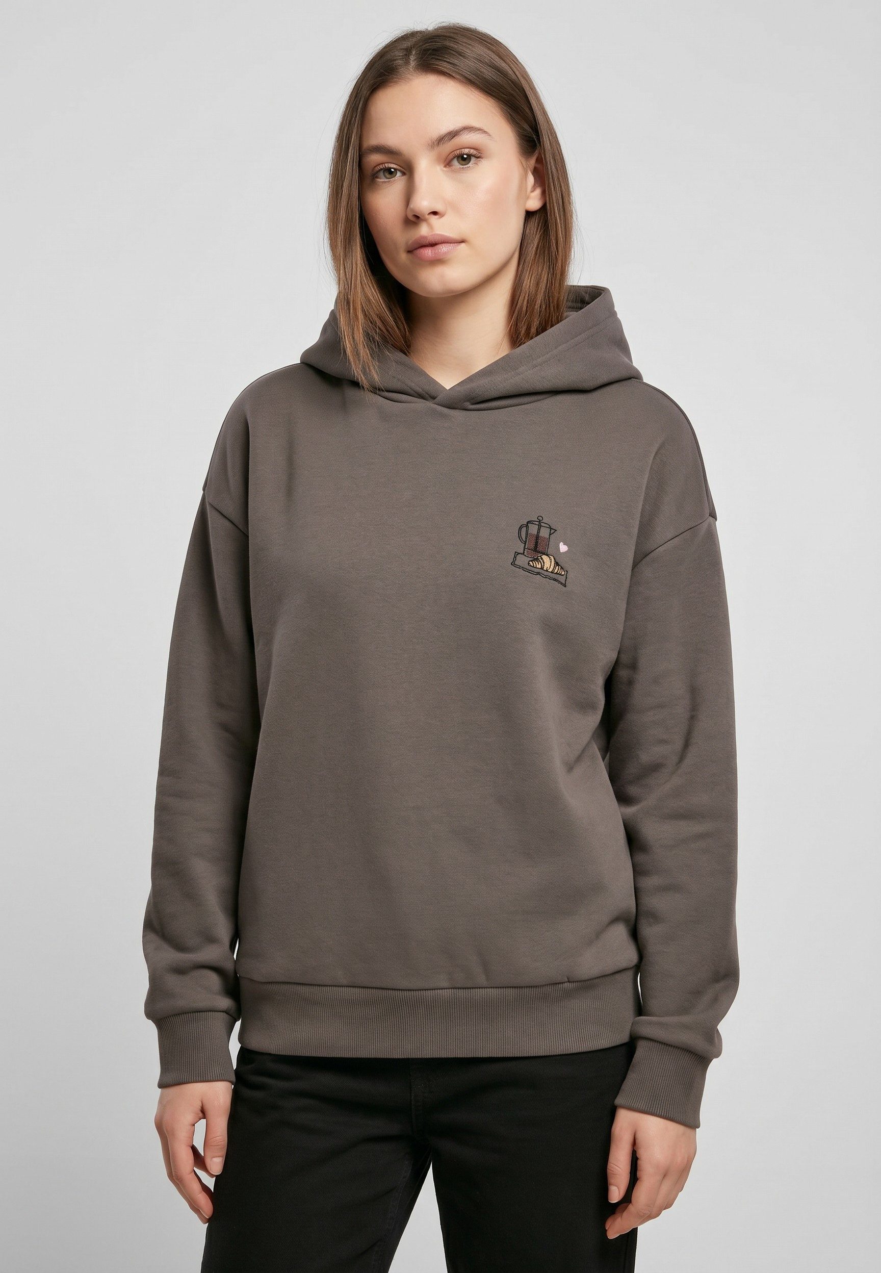 SUBLEVEL Kapuzenpullover Damen Sweat Hoodie mit Backprint Applikation vorne, warme Sweatqualität