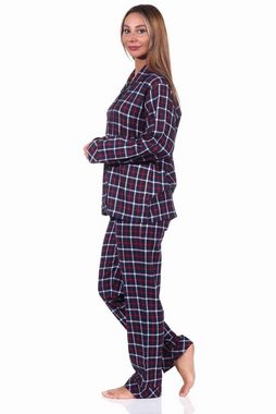 Normann Pyjama Damen Flanell-Pyjama-Set mit langen Ärmeln - 222 15 871