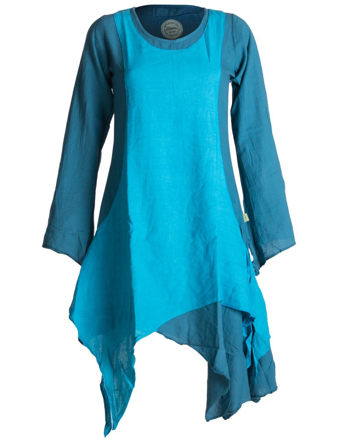 Vishes Midikleid Langärmliges Lagenlook Kleid handgewebte günstig online kaufen