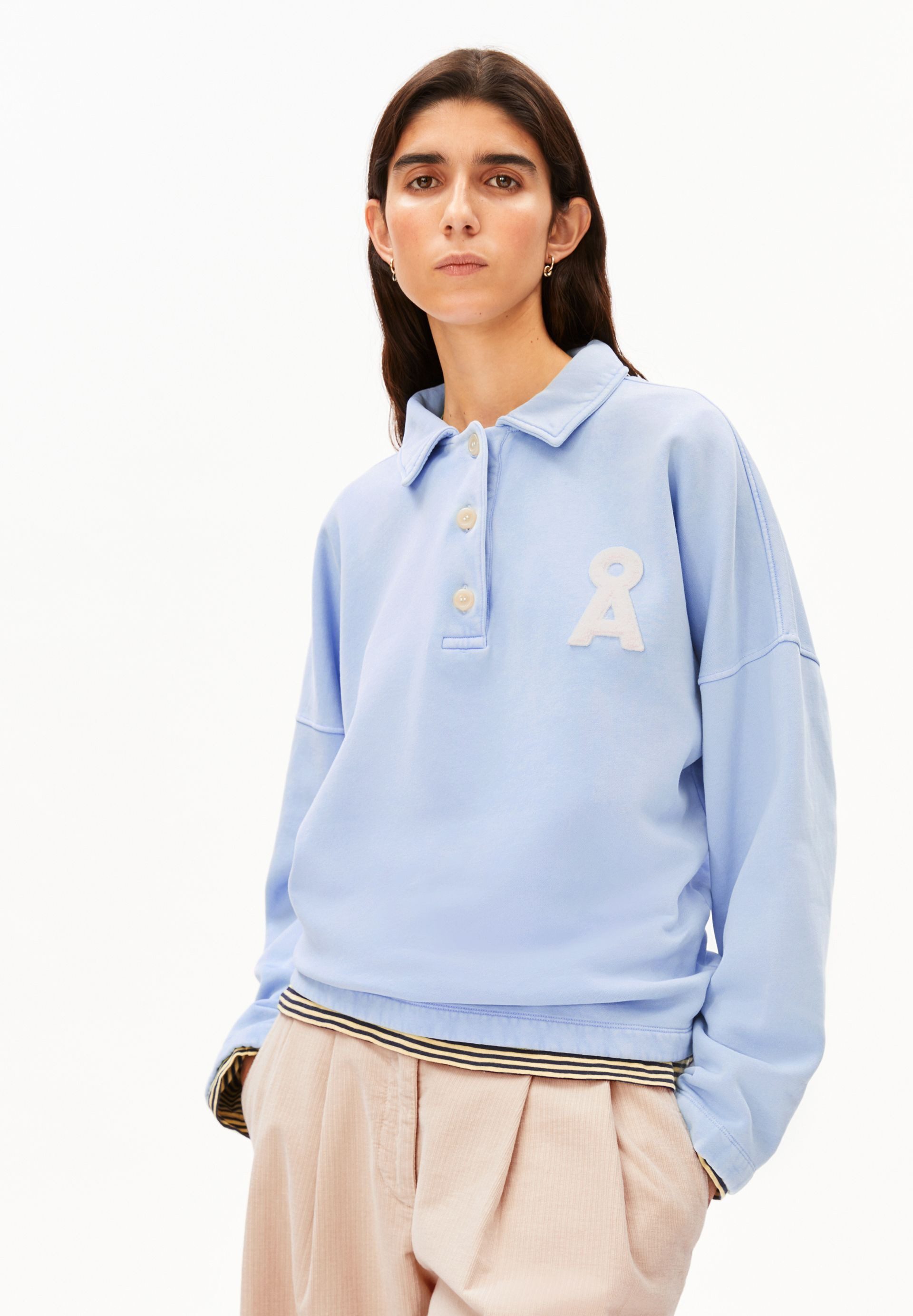 Armedangels Sweatshirt POLO Sweatshirt aus 100% Bio-Baumwolle Oversized Fit
