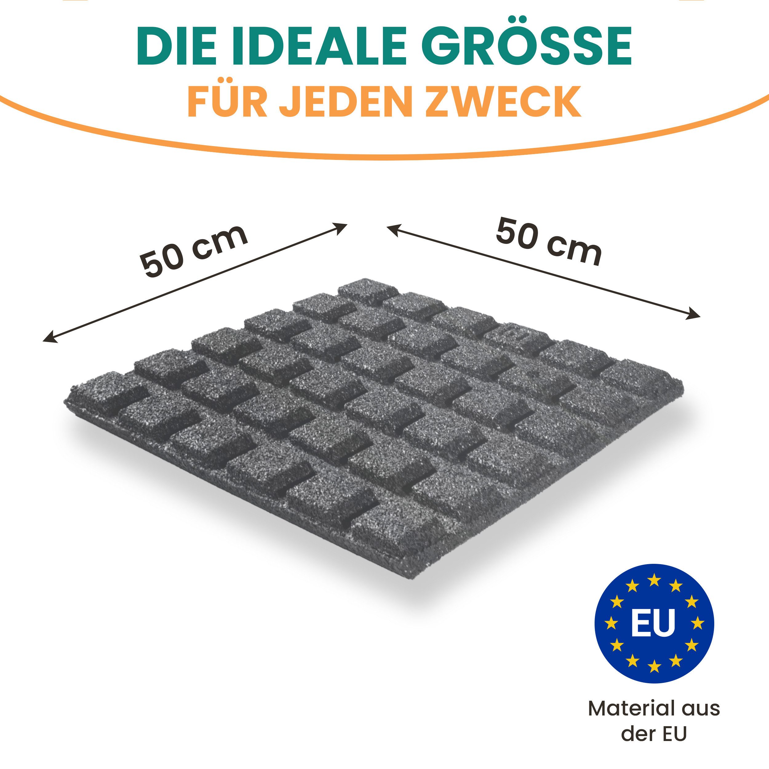 Gartenpirat Gummimatte Fallschutzmatte 50x50 cm Gummimatte für Spielturm Sc günstig online kaufen