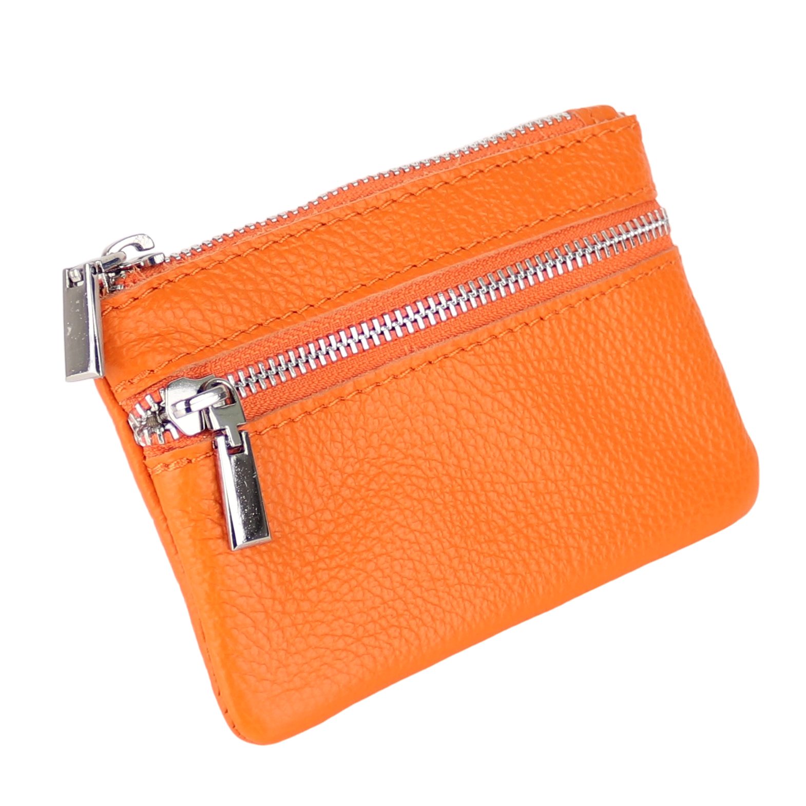 MIRROSI Mini Geldbörse Kleines Portemonnaie MADE IN ITALY Echtleder (14,5x9,5x1cm BXHXT), viele tolle Trendfarben zur Auswahl, leicht