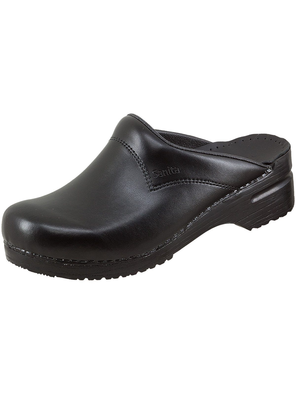 Sanita Clog schwarz offen Pantolette