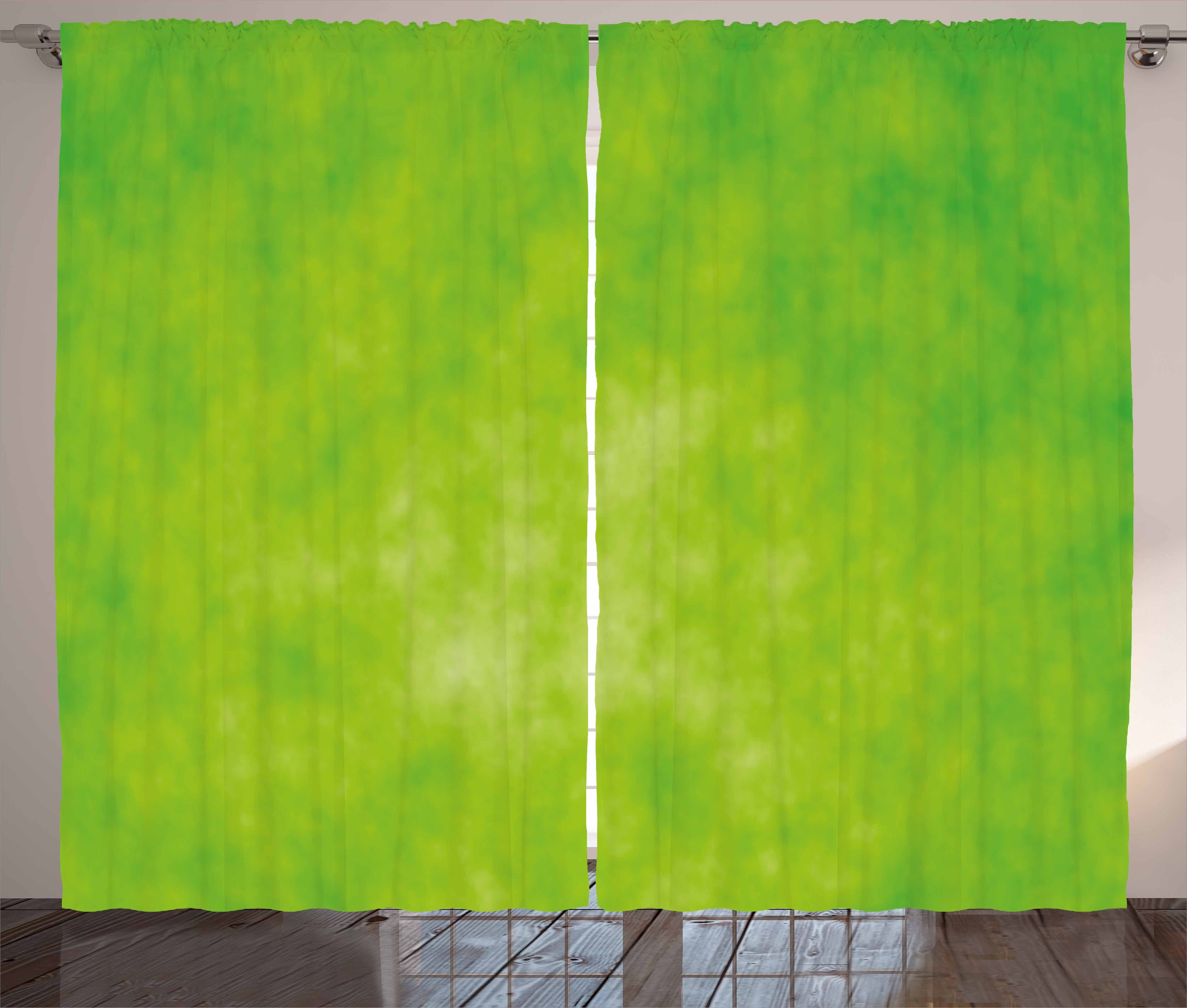 Color Green Schlafzimmer Vorhang Haken, mit Kräuselband Abakuhaus, Bewölkt und Schlaufen Gardine Lime Shade