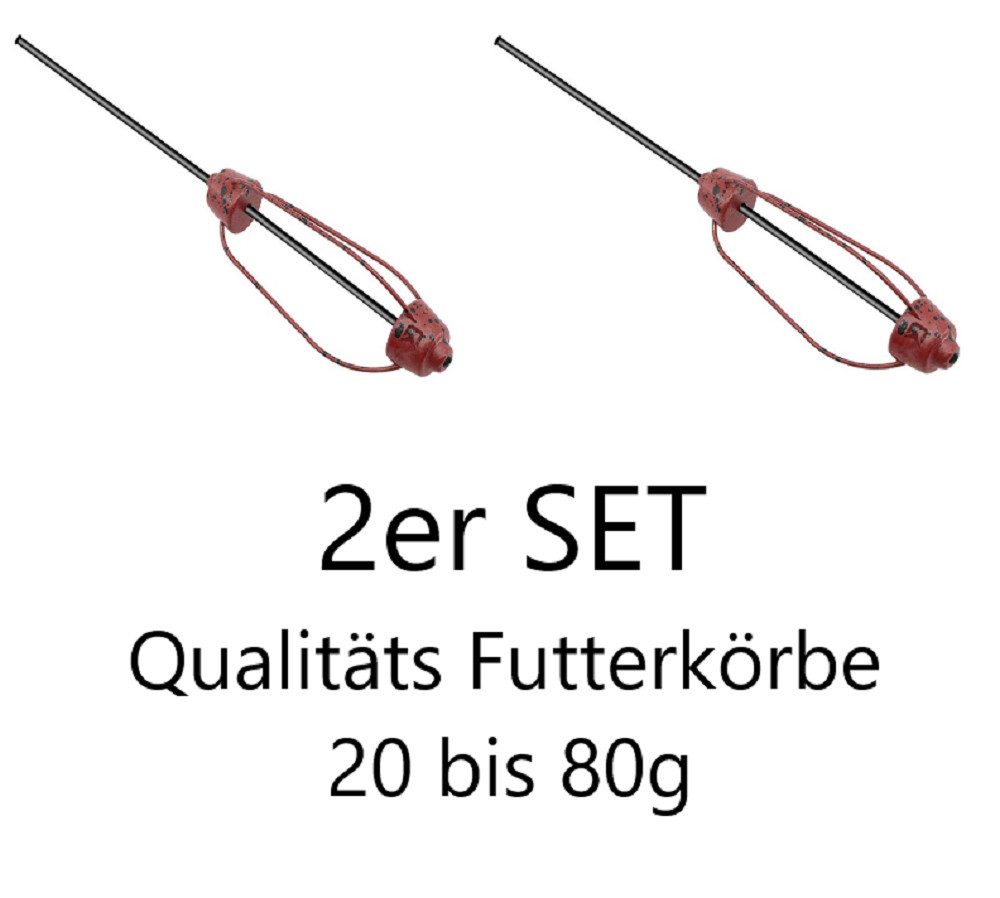 Delphin.sk Feederkorb Feeder Futterkorb Angeln TRECTA Friedfisch Karpfen Set mit 2 Stück, Das lange Rohr, sorgt für Genauigkeit und Stabilität.