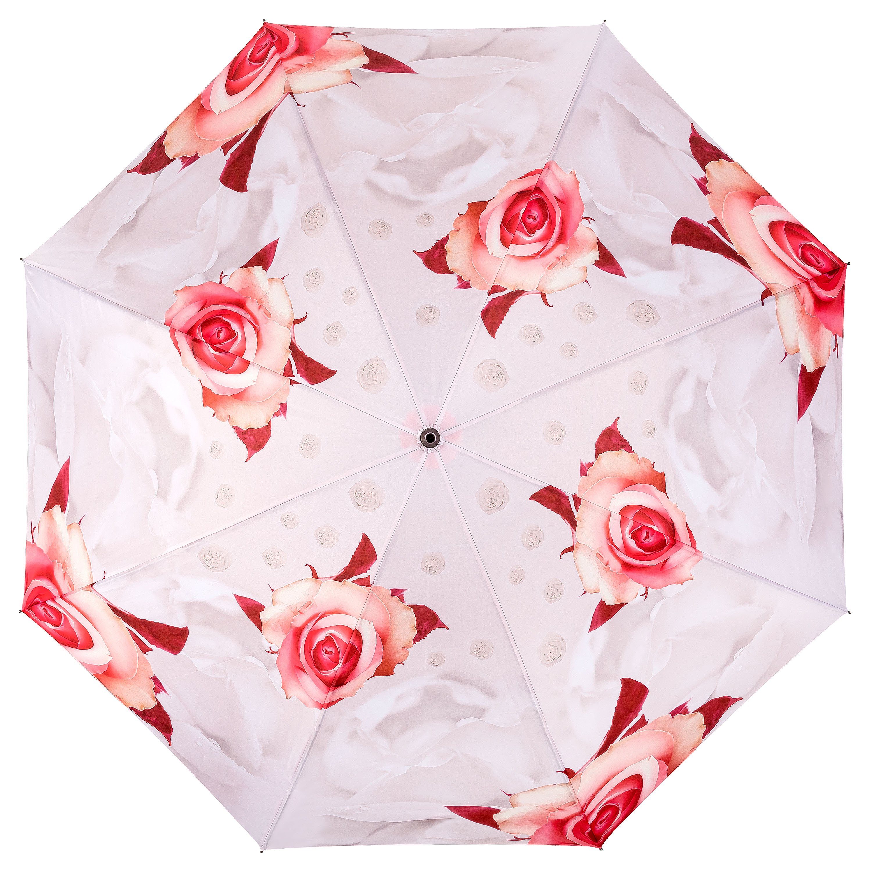 von Hochzeit creme Rosen Lilienfeld Blumen Stockregenschirm Blumenmuster Auf-Automatik, Regenschirm