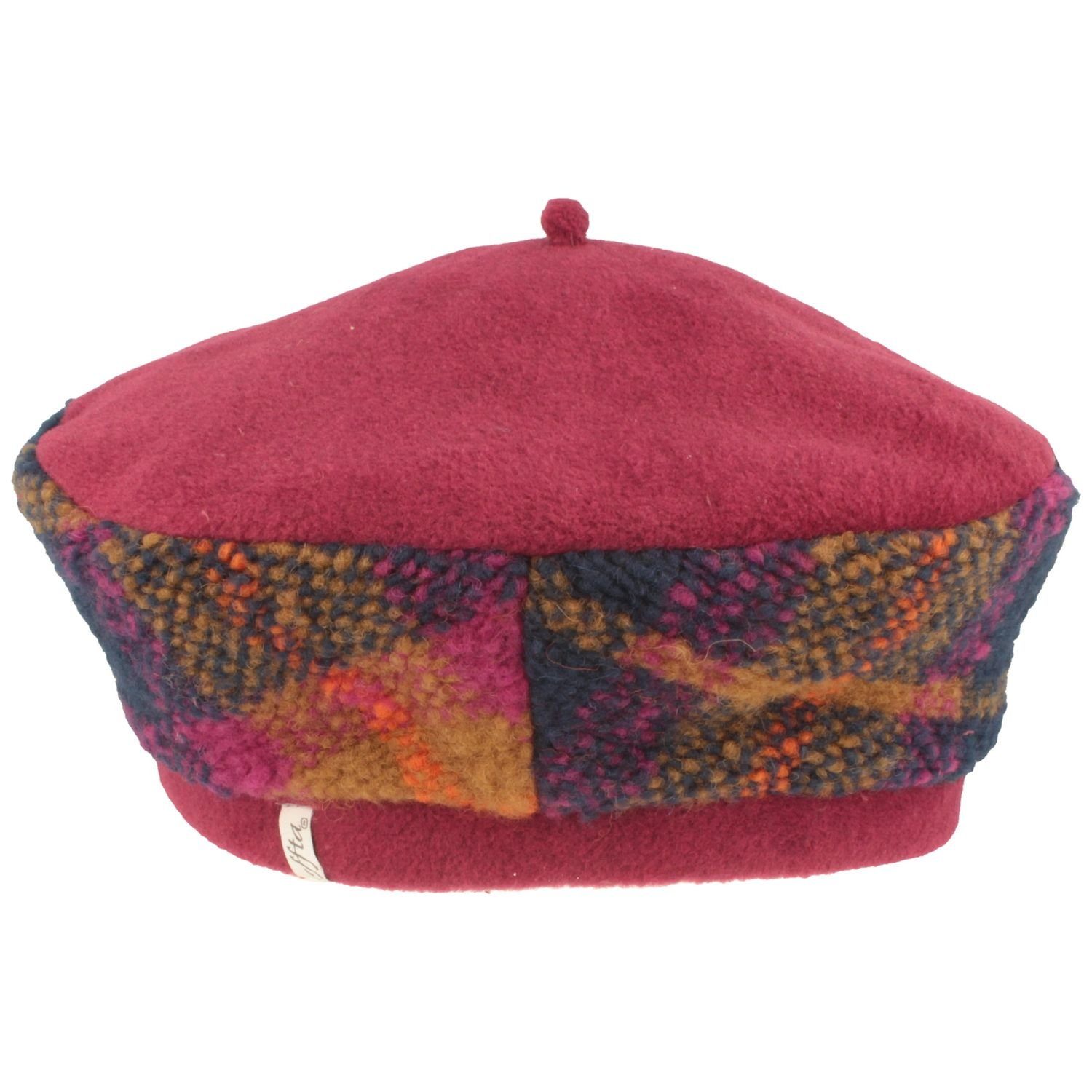 MtM Baskenmütze warme Fleece Winter-Baskenmütze mit Multicolor Wollstoff günstig online kaufen