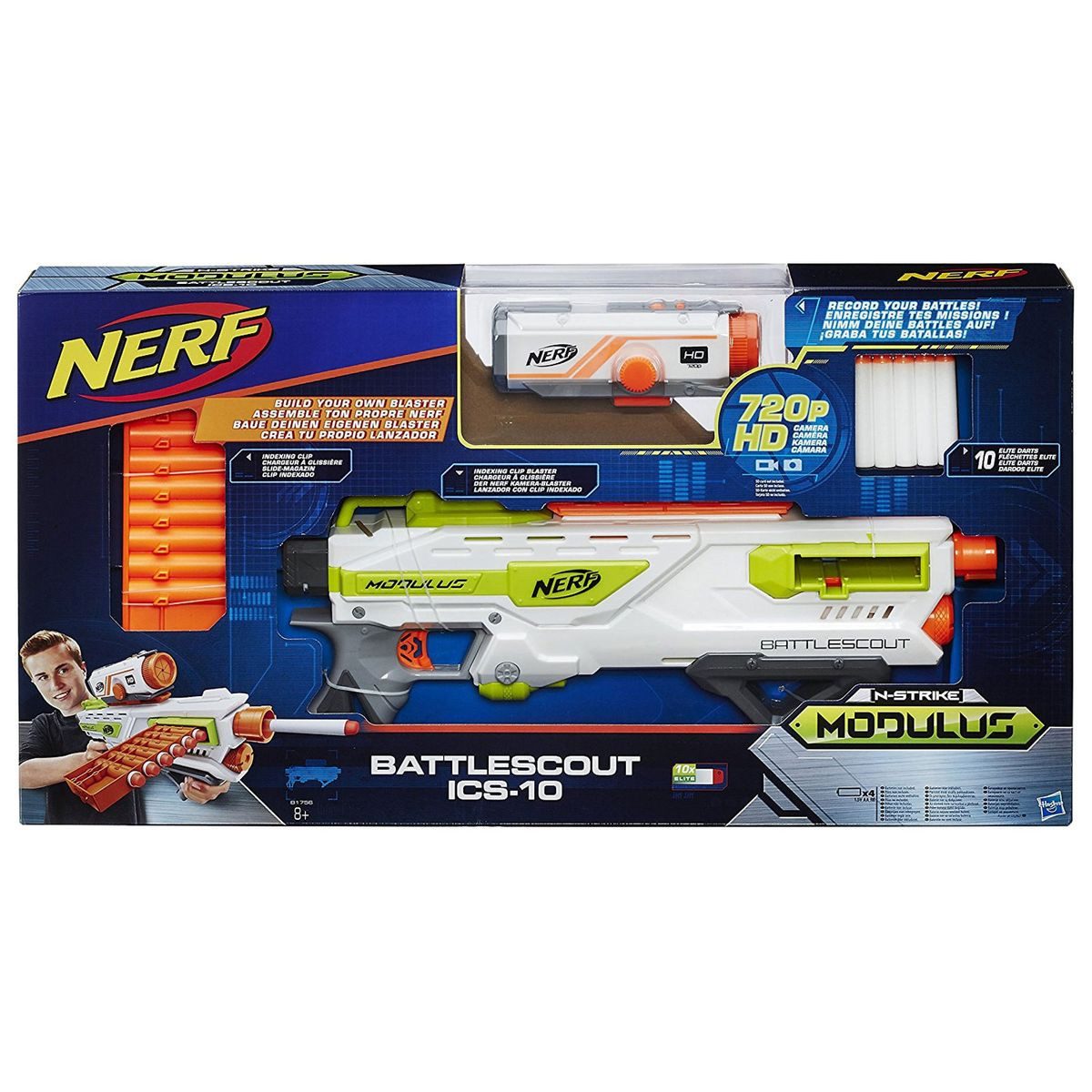 Hasbro Blaster Hasbro B1756 - Nerf - N-Strike Elite - Modulus, Battlescout ICS- 10