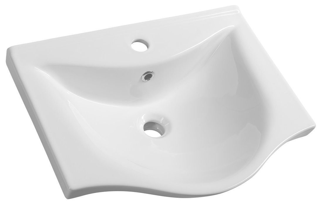 Aqualine Waschtisch ZARA 55 Keramik-Waschtisch 54x44,5cm, weiß, Aqualine-10055