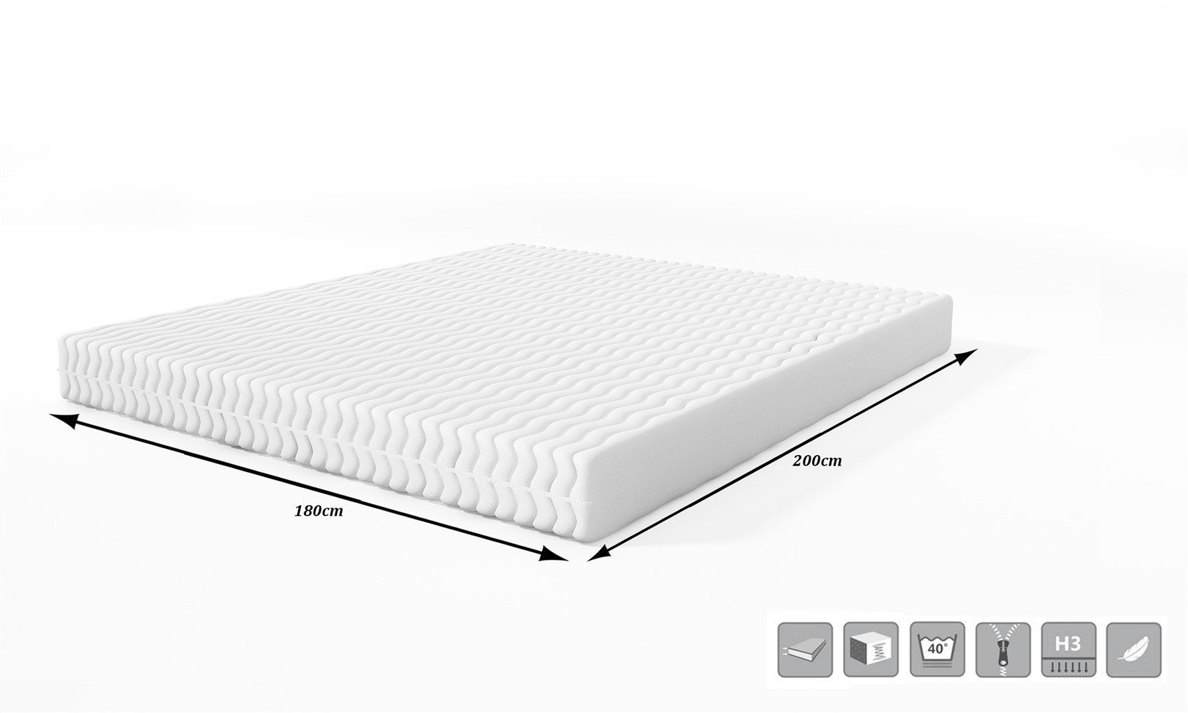 Fun Möbel Polsterbett Doppelbett MATTIS Komplettset Kunstleder (inkl. Bettkasten und Lattenrost), inkl. 7 Zonen Taschenfederkernmatratze