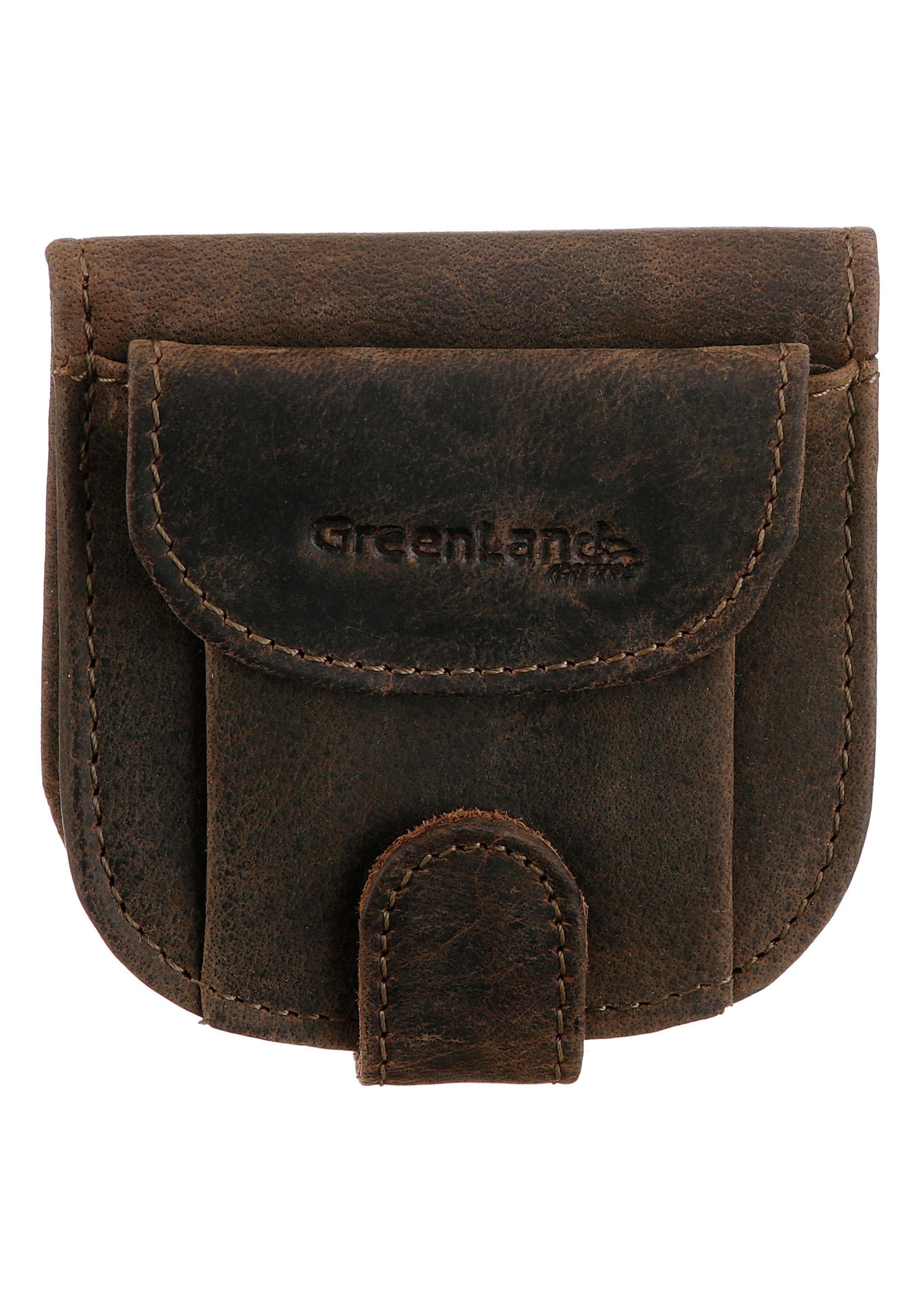 GreenLand Nature Geldbörse Stone, aus echtem Leder, im kleinen Format | Geldbörsen