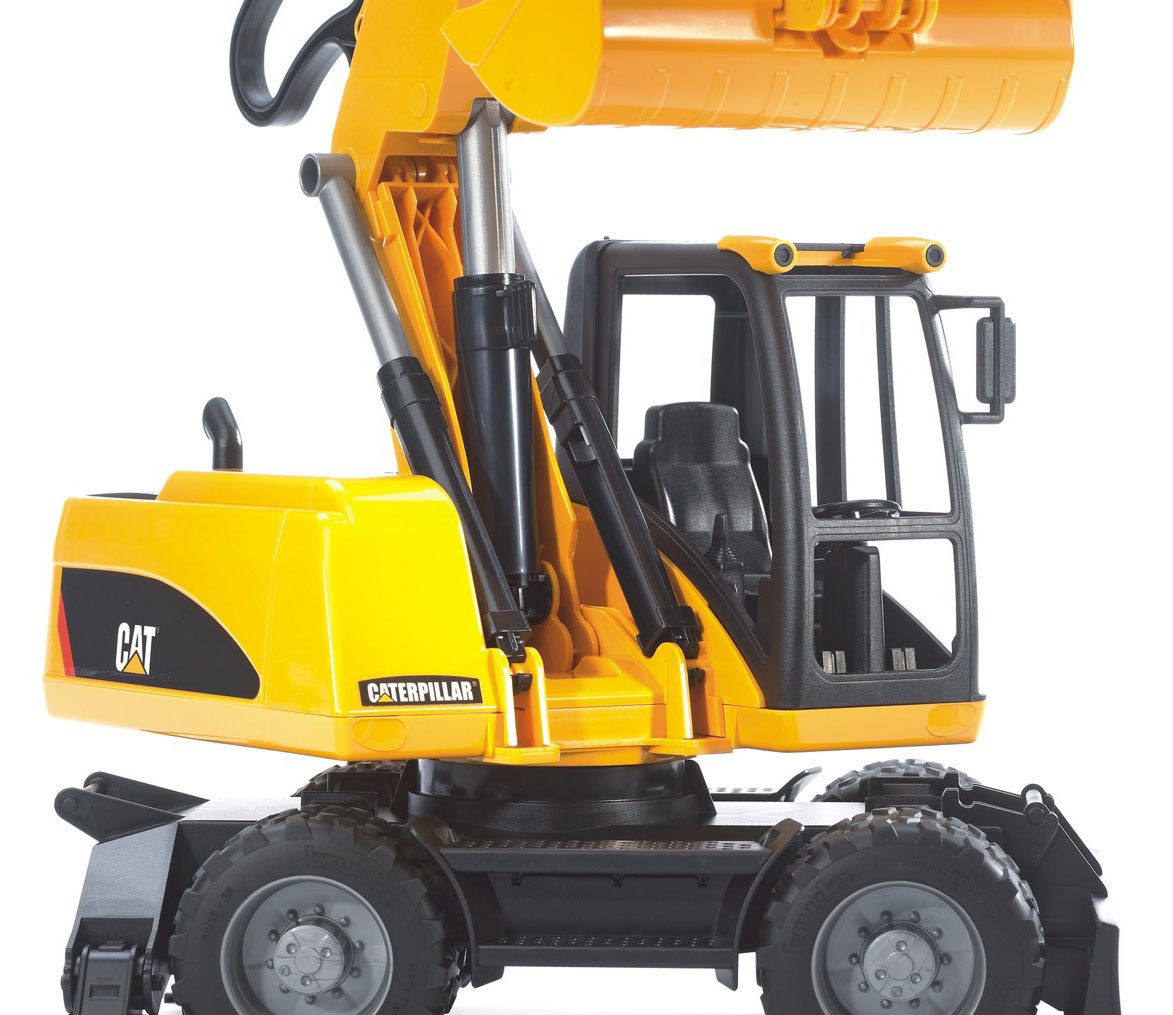 Bruder® Spielzeug-Bagger Cat Mobilbagger 44 cm (02445), Made in Europe