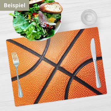 Platzset, Tischset,  Platzset abwaschbar - für Kinder - Basketball, Tischsetmacher, (aus erstklassigem Vinyl (Kunststoff - BPA-frei), 1-St., 44 x 32 cm - rutschfeste Tischdekoration), Made in Germany