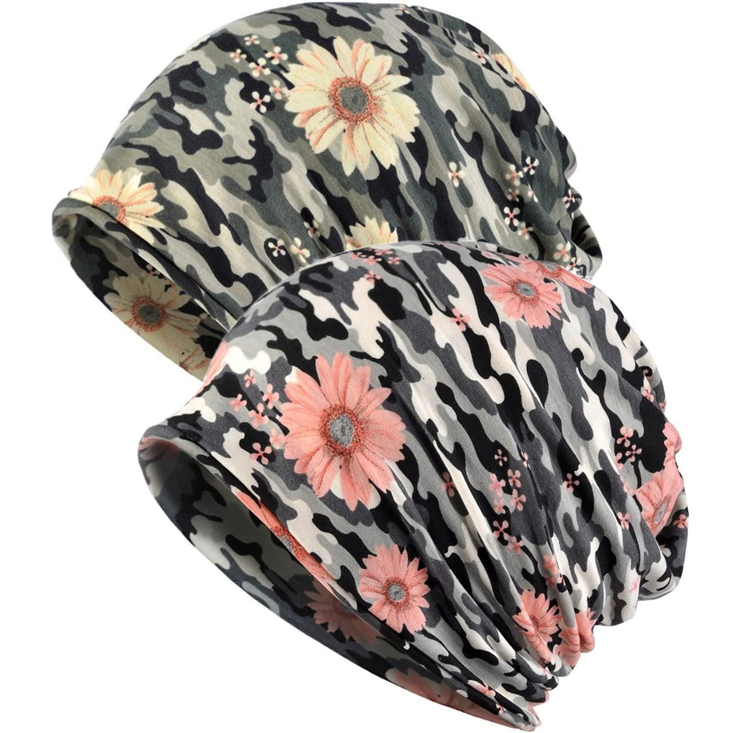 LuxusKollektion Beanie Mütze 2er Pack Camo Sonnenblume (2-St)