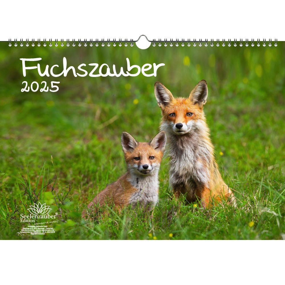 Seelenzauber Wandkalender Fuchszauber DIN A3 Kalender für 2025 Fuchs 