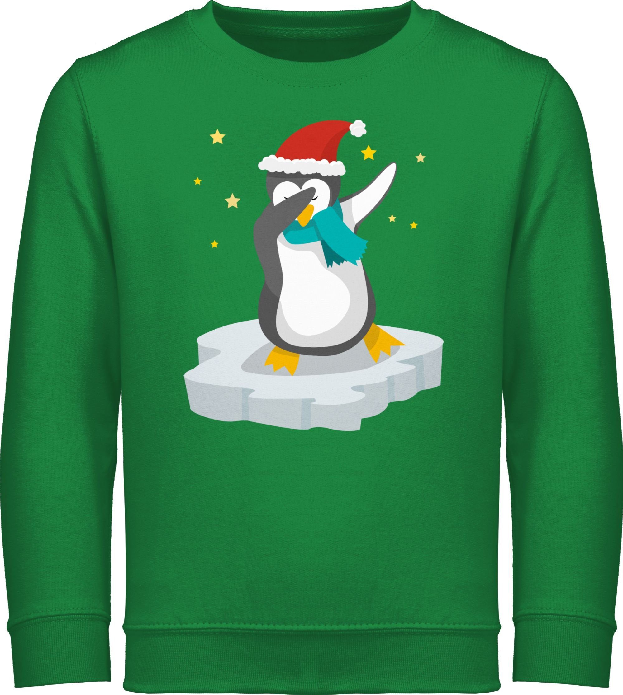 Kinder Shirtracer Weihnachten Weihnachten Sweatshirt Kleidung Grün Pinguin 2 Dab