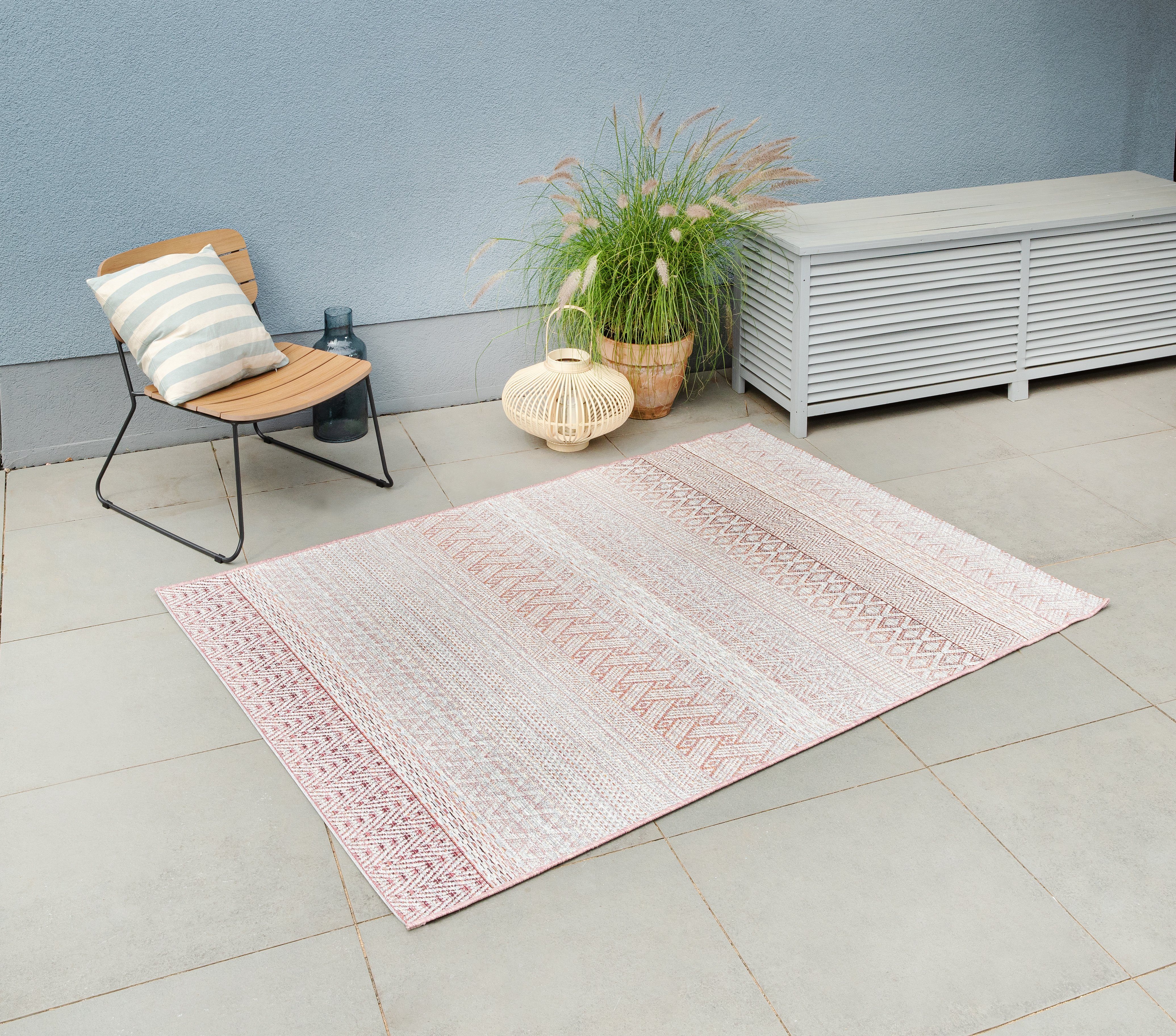 Teppich Outdoor & Indoor Teppich, TaCa Home, rechteckig, Höhe: 6 mm, Sisal Optik Wohnzimmer Terrasse Balkon Küche, Multi - 80 x 150 cm