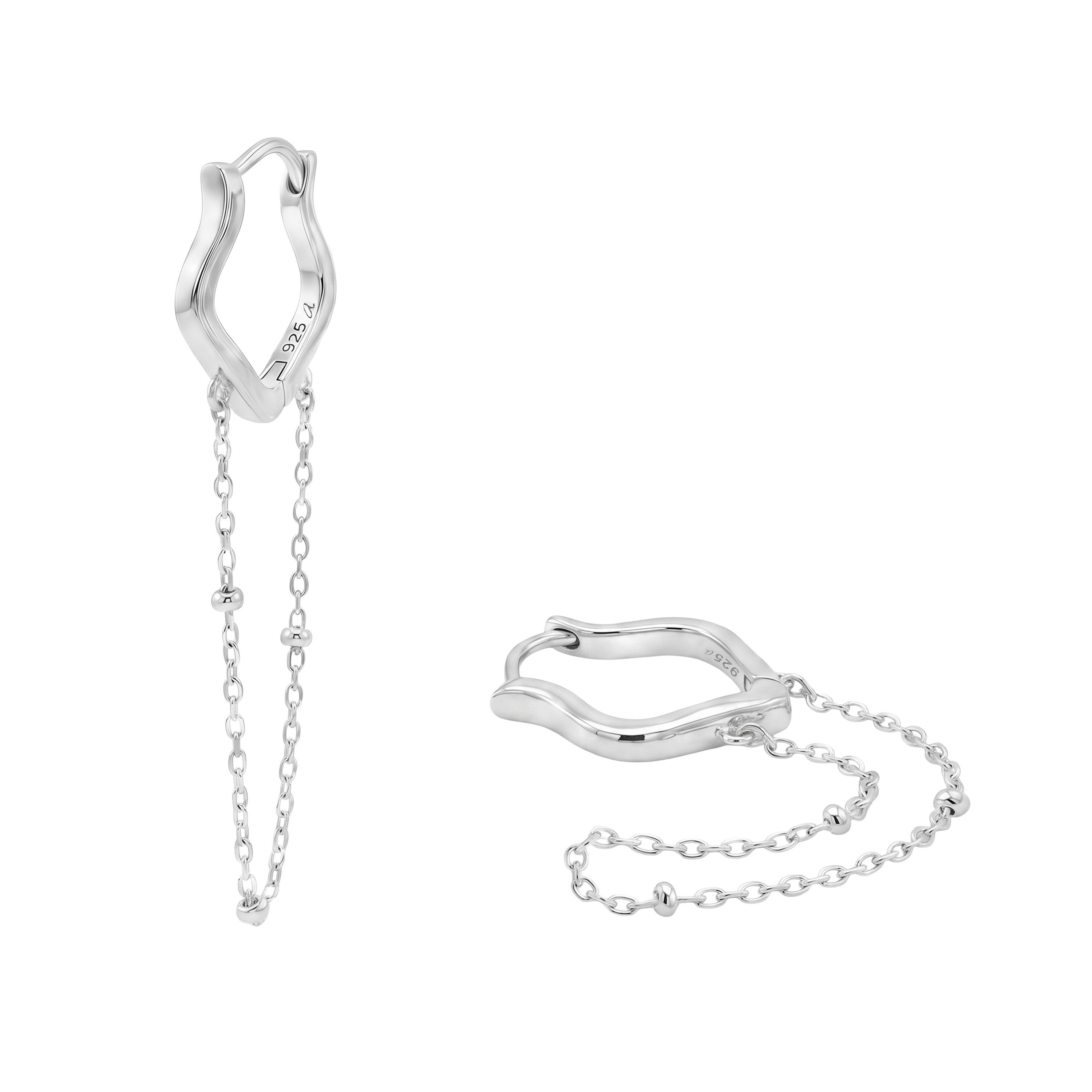 Noelani Paar Creolen (No information, No information), 925 Silber Damen Schmuck - 2101748