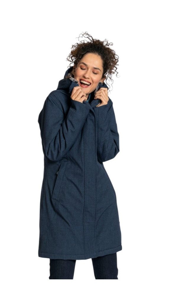 Elkline Wintermantel Apres Ski (winddicht, wasserdicht) blau melange Damen