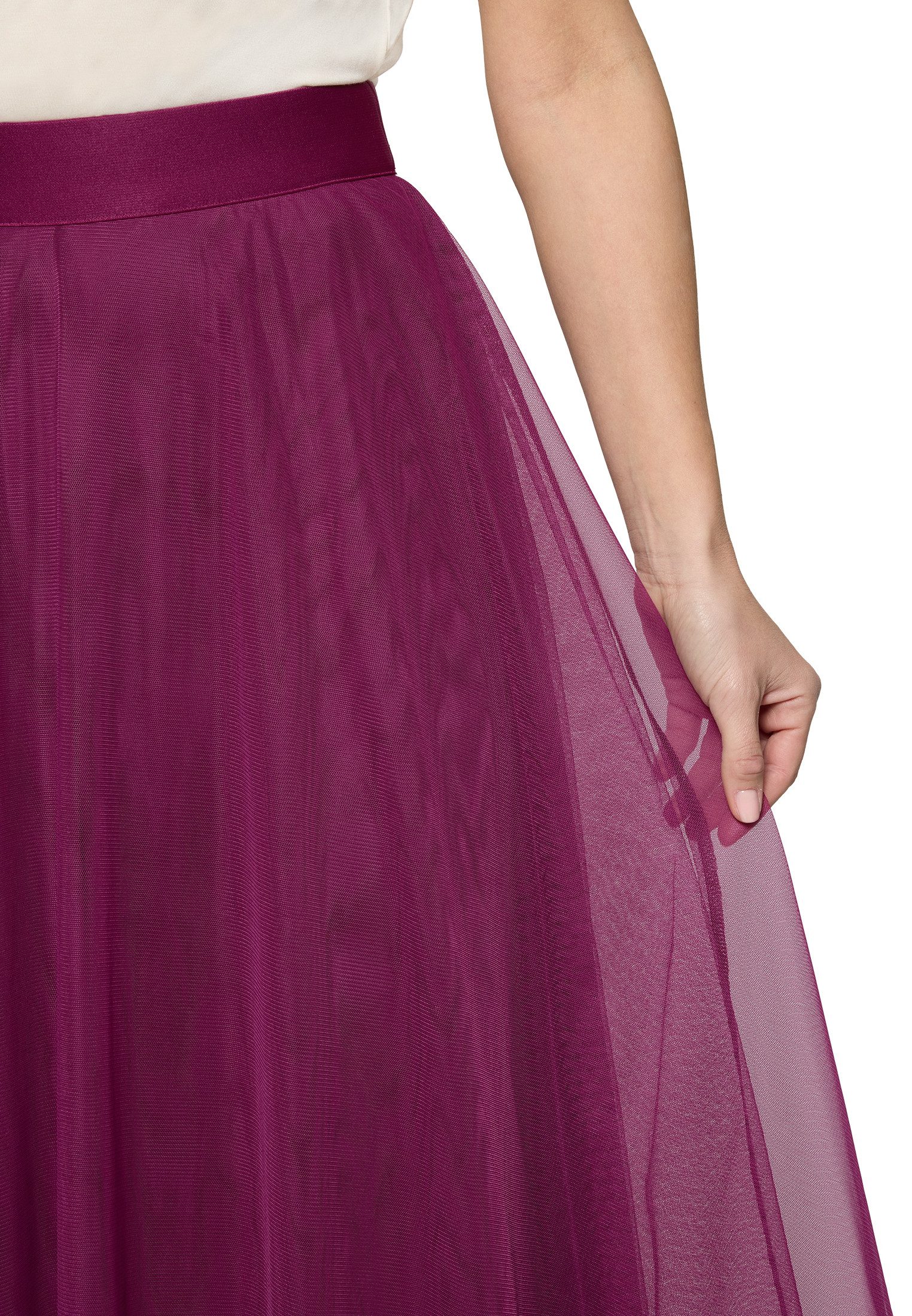 Zero Midirock Damen mit elastischem Bund Material.