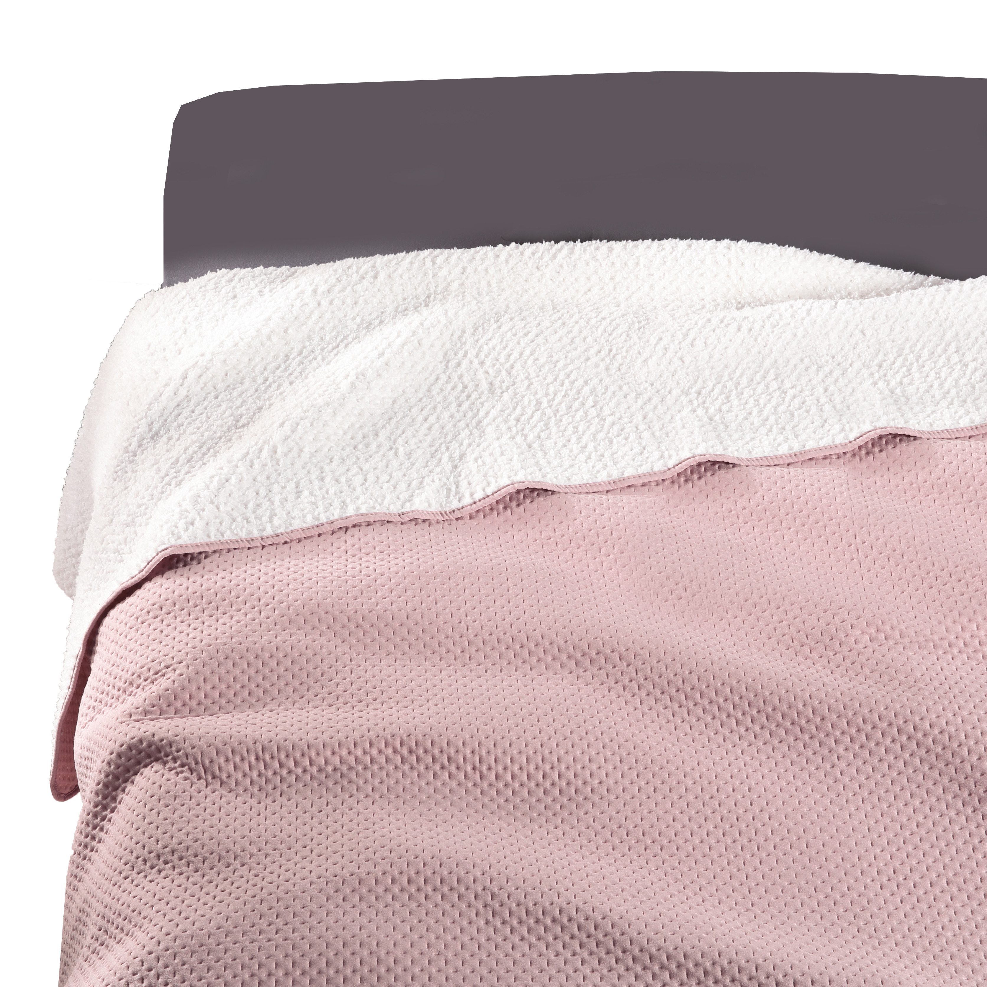 Delindo Lifestyle Bettüberwurf Soft-Touch, flauschig warme Rückseite