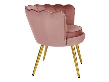 MIRJAN24 Sessel Alutera (1 Stück), Metallfüße in der Farbe Gold