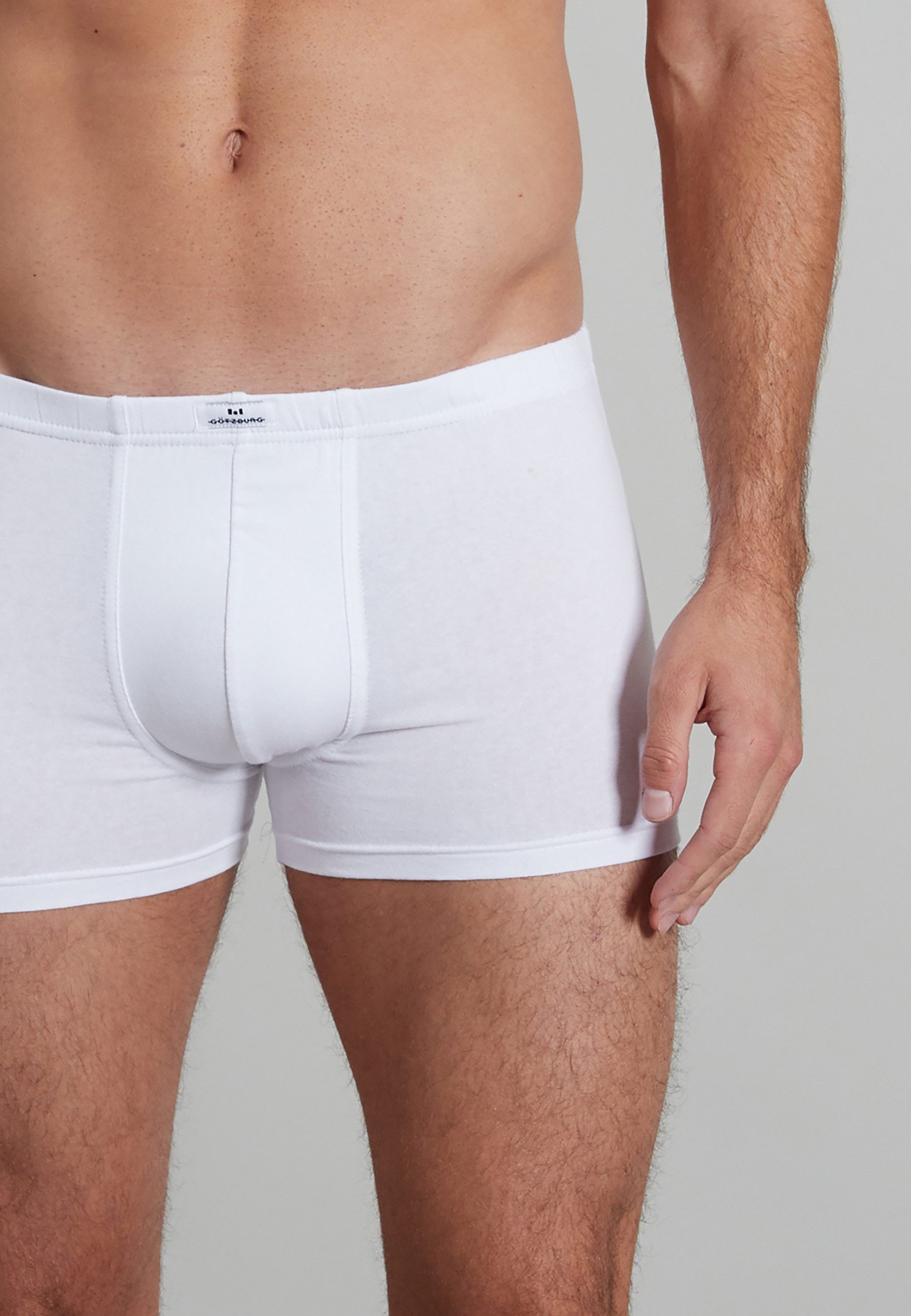 GÖTZBURG Boxershorts GÖTZBURG Herren Pants weiß uni 6er Pack (6-St)