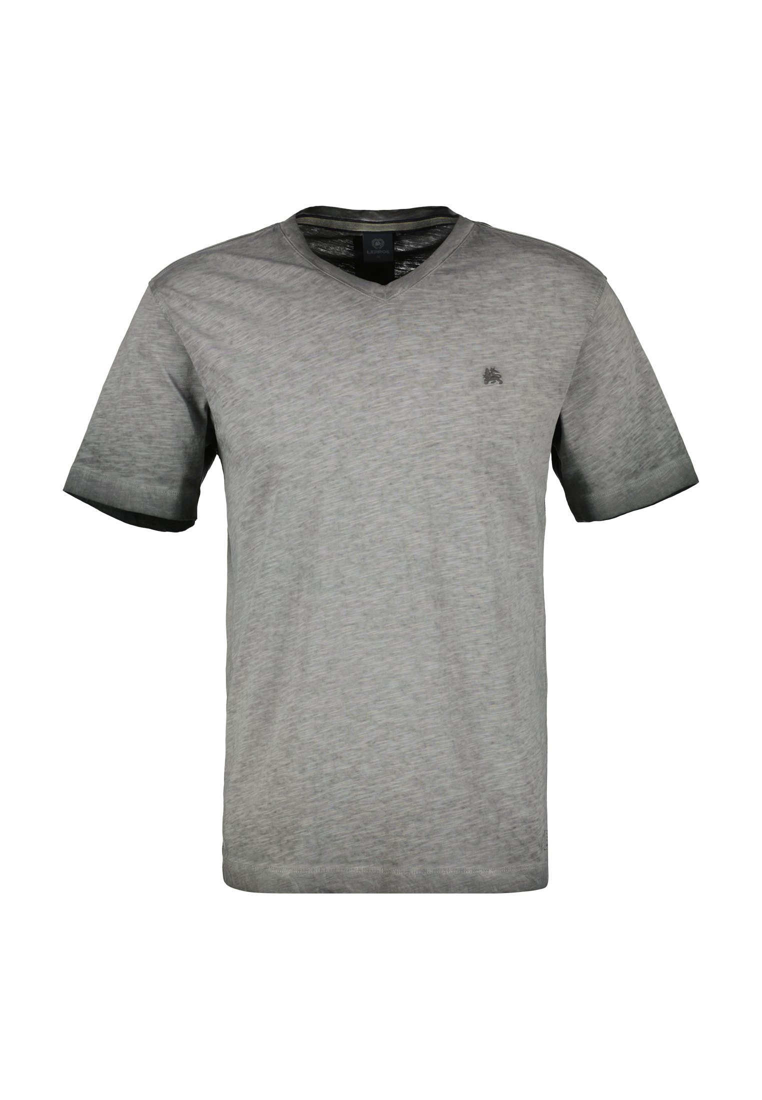 GREY V-Neck-Shirt, BASALT LERROS faded V-Shirt LERROS melange