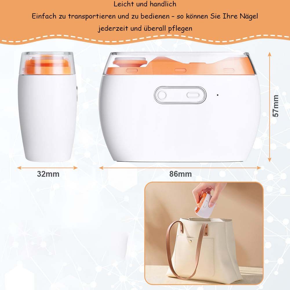 Minicloss Nagelknipser 2in1 Nagelfeile Elektrisch mit Nageltrimmer und Nagelpolierer