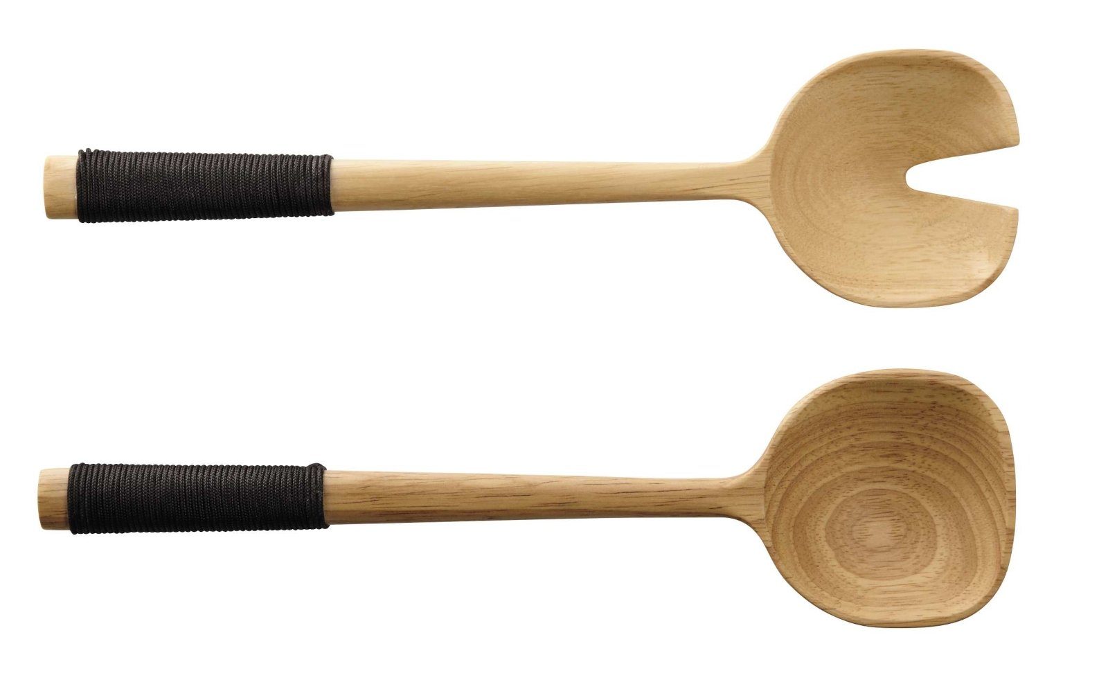 ASA SELECTION Besteck-Set Набори для салату mit schwarzem Nylongriff, Akazienholz, Besteck