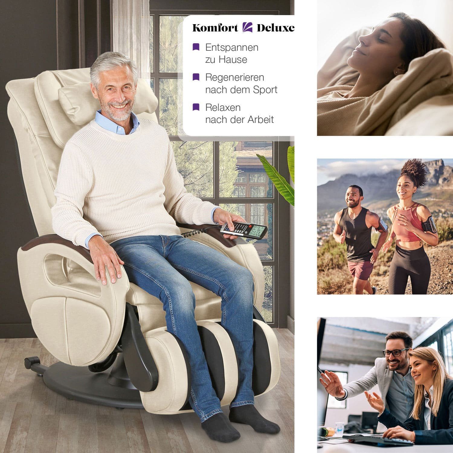 Deluxe«, multifunktional »Komfort aktivshop Massagesessel