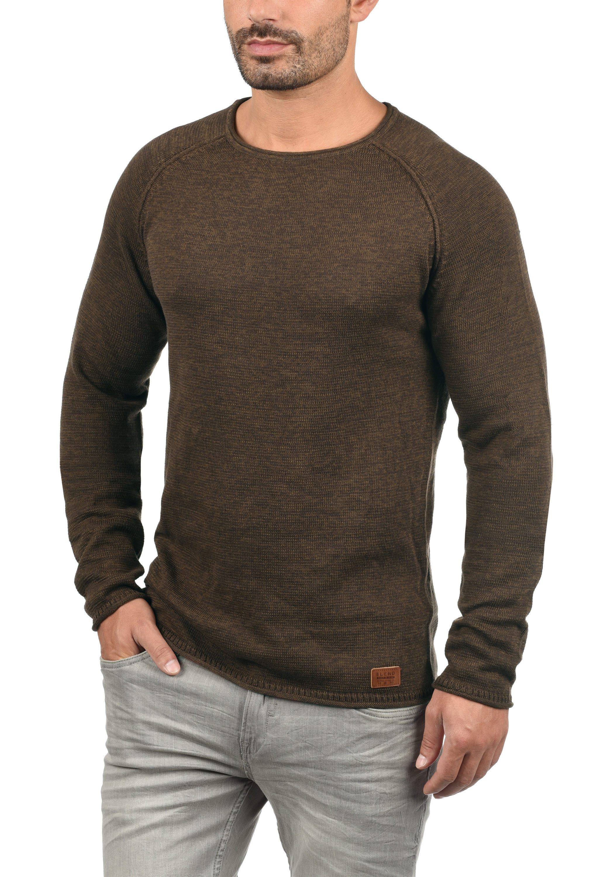 Blend Strickpullover BHDan Stilvoller Strickpullover mit aufgerollten Säume günstig online kaufen