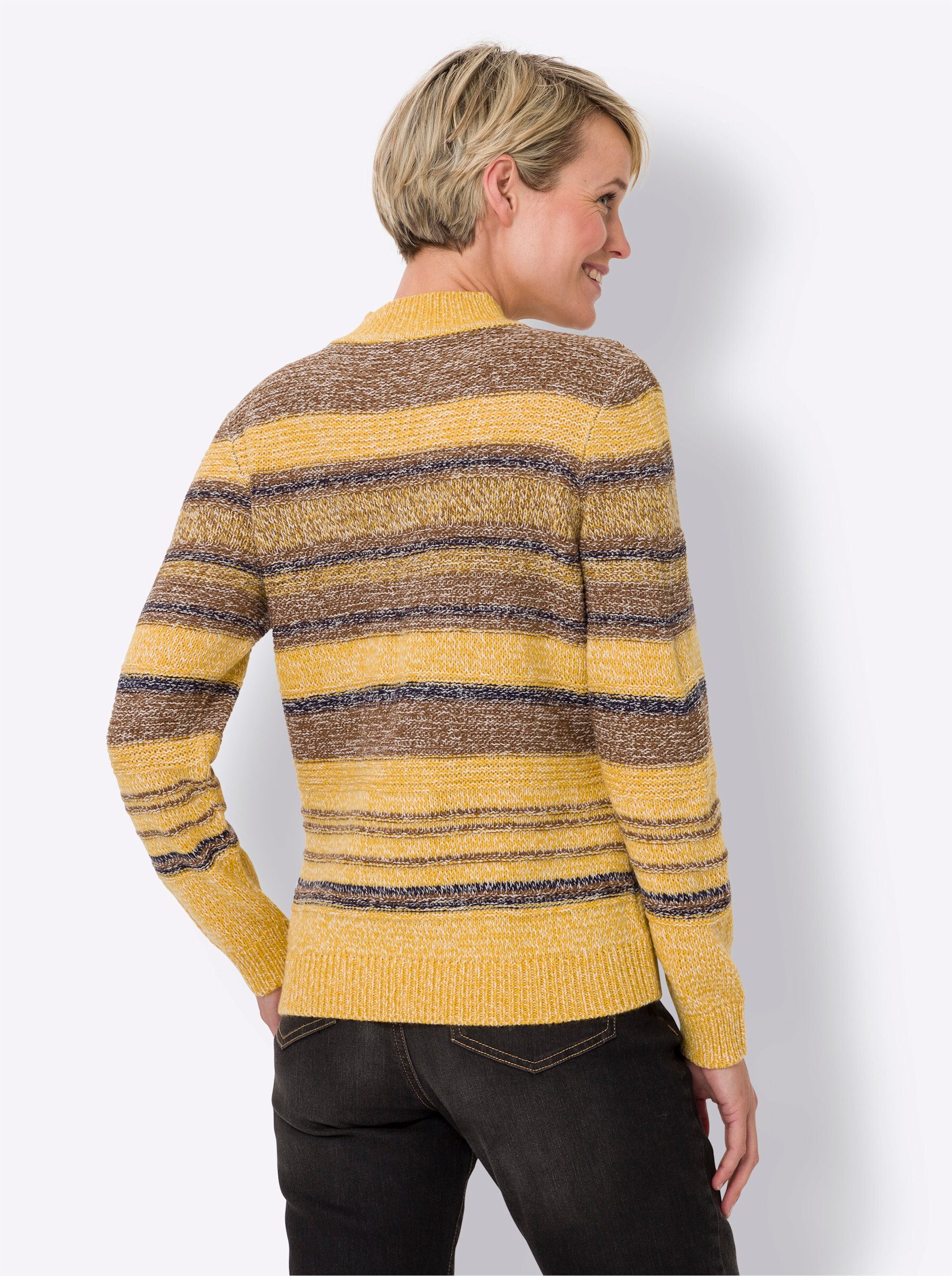 Sieh an! Strickpullover Stehkragenpullover günstig online kaufen