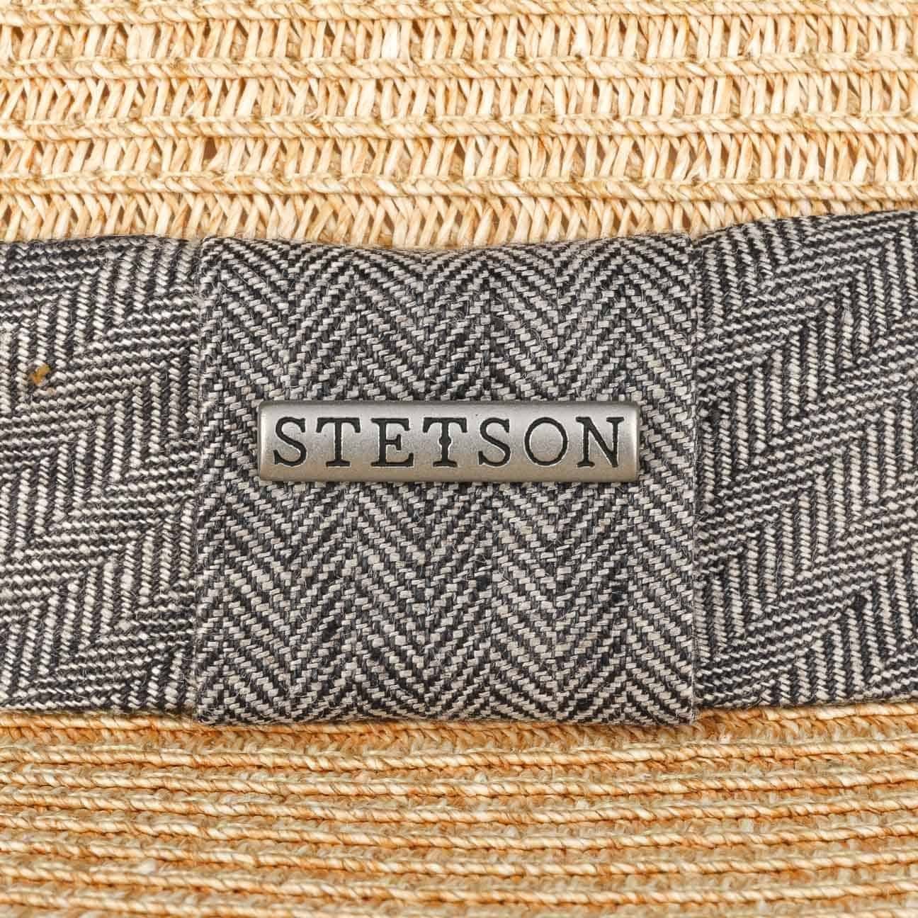 mit Stetson (1-St) Travellerhut Ripsband Sonnenhut beige-meliert