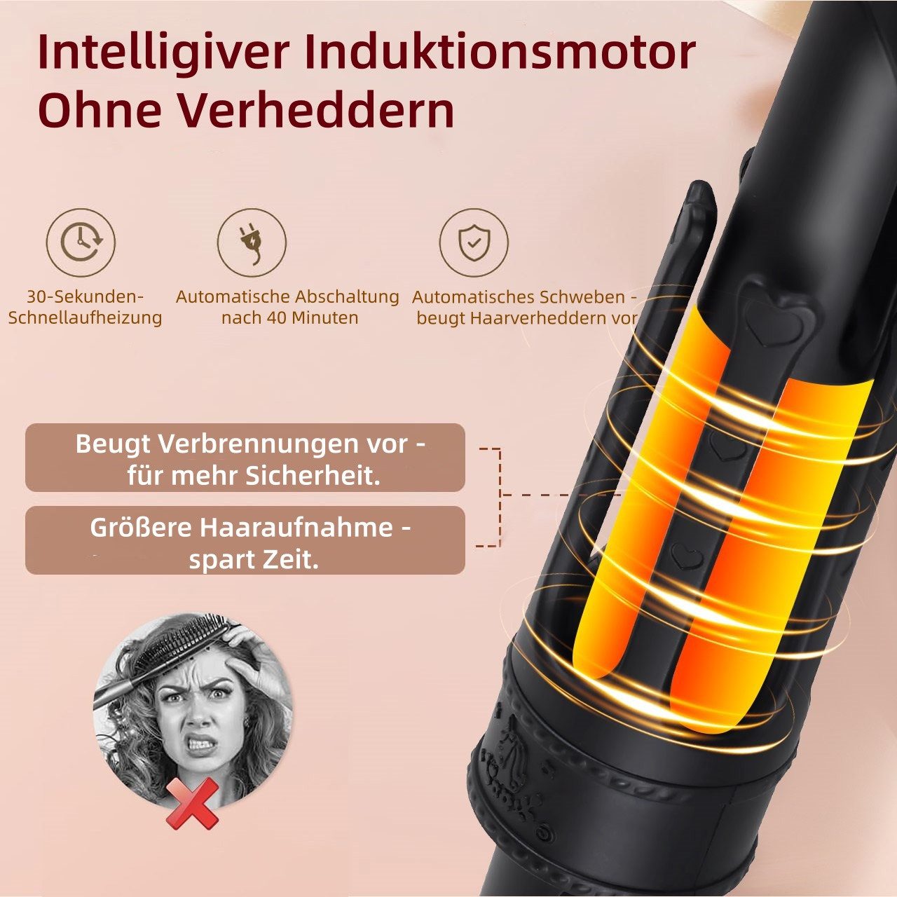 Scttomon Lockenstab HT-102, Keramik-Turmalin-Bechichtung, 32mm Automatischer Lockenstab