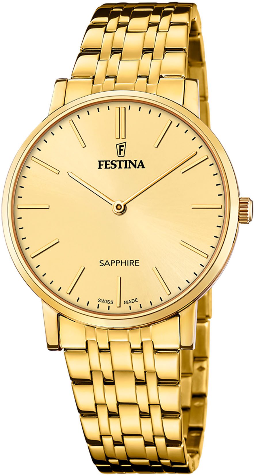 Festina Quarzuhr F20046/3, Armbanduhr, Damenuhr, Herrenuhr, Swiss Made, Edelstahlarmband, analog