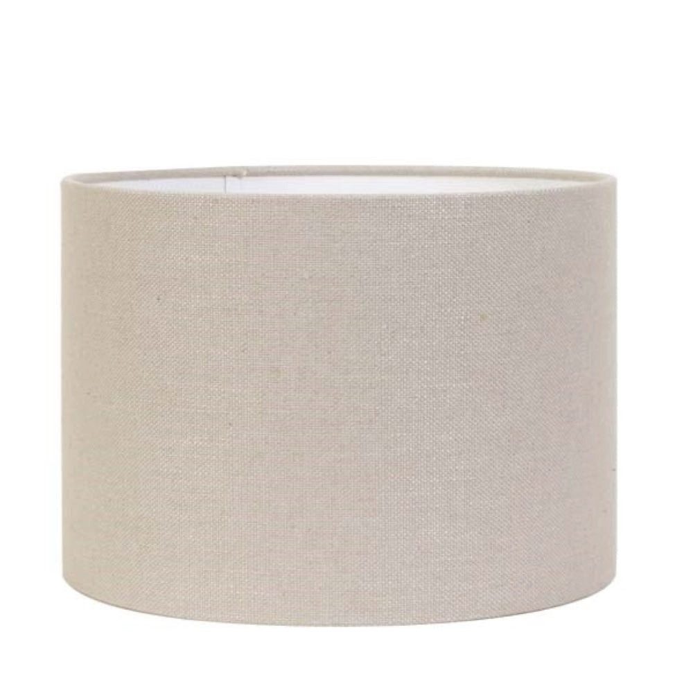 Dirk Davids Leuchten GmbH Lampenschirm Lampenschirm Zylinder für Tischleuchte Leinen Light Grey 30-30-21cm