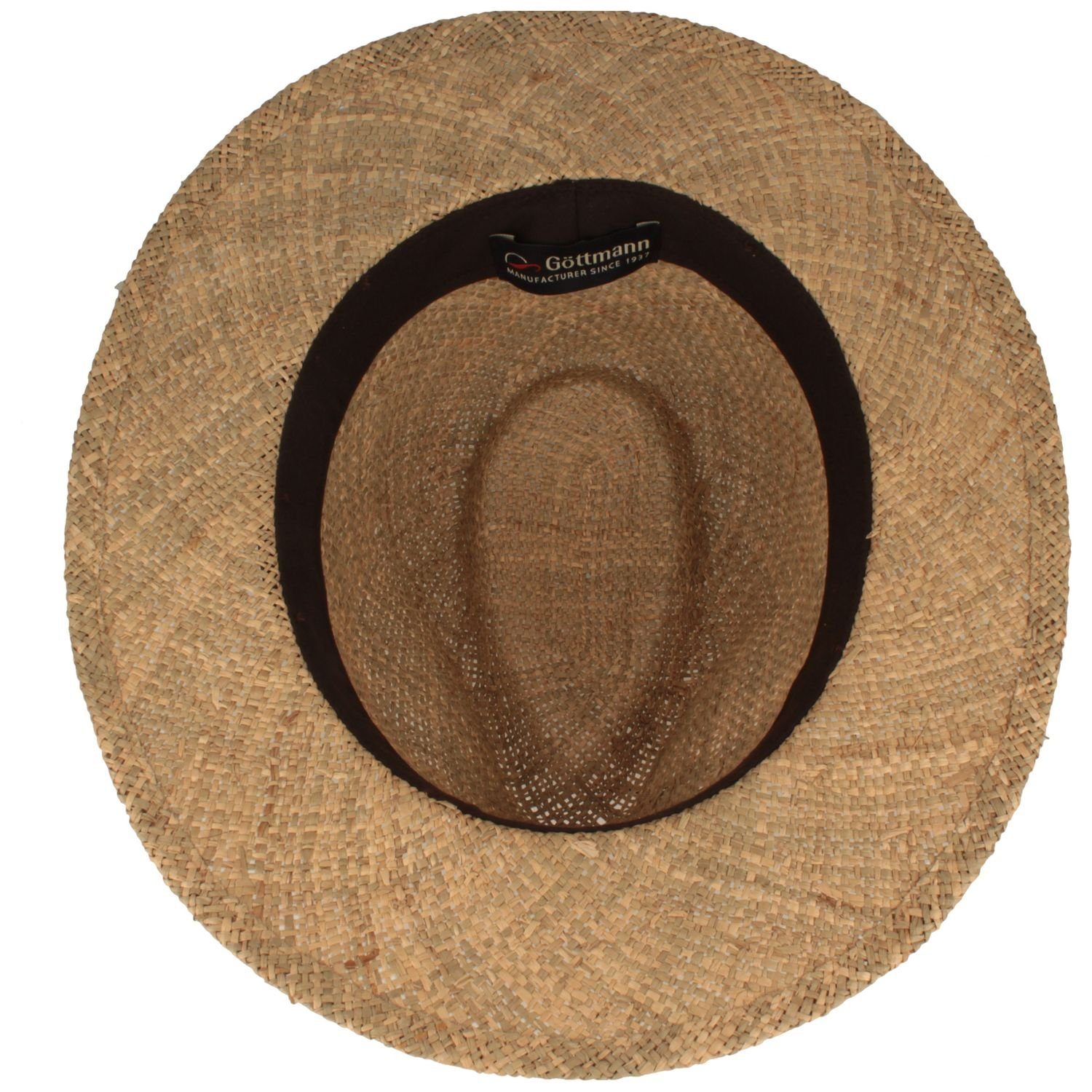 Göttmann Strohhut Traveller aus Seegras mit Kunstlederband