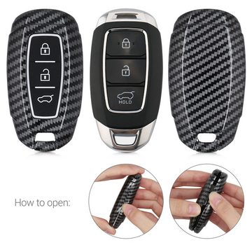 kwmobile Schlüsseltasche Autoschlüssel Hülle für Hyundai (1-tlg), Hardcover Schutzhülle Schlüsselhülle für Hyundai