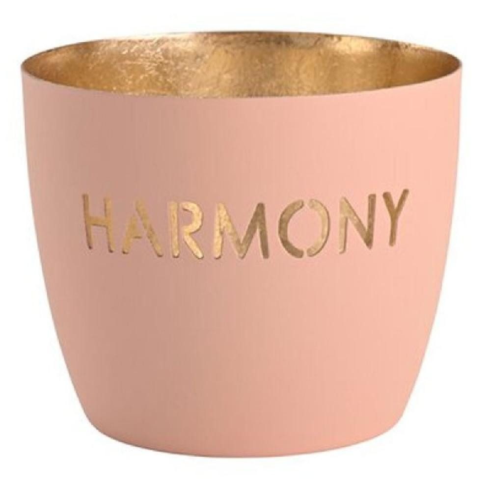 Kerzenhalter Windlicht Madras Harmony Pastellrosa Gold