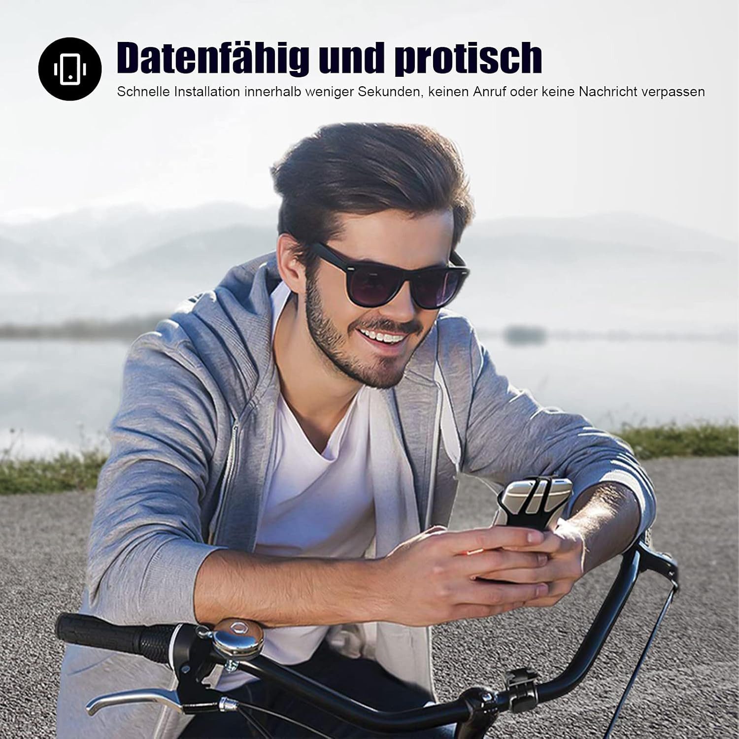 FELIXLEO Handyhalterung Fahrrad Deerfun Universal Motorrad 360 Verstellbar Smartphone-Controller (1 St)