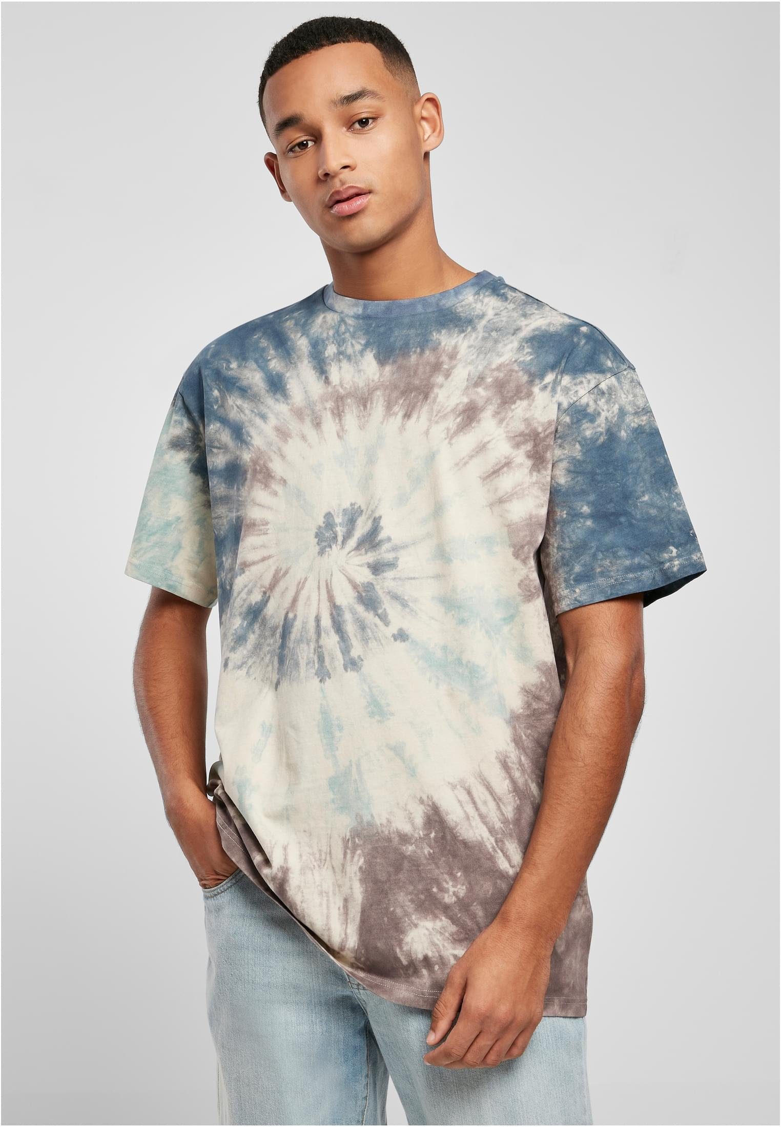 Tee Kurzarmshirt CLASSICS Herren Tie URBAN Dye Oversize (1-tlg)