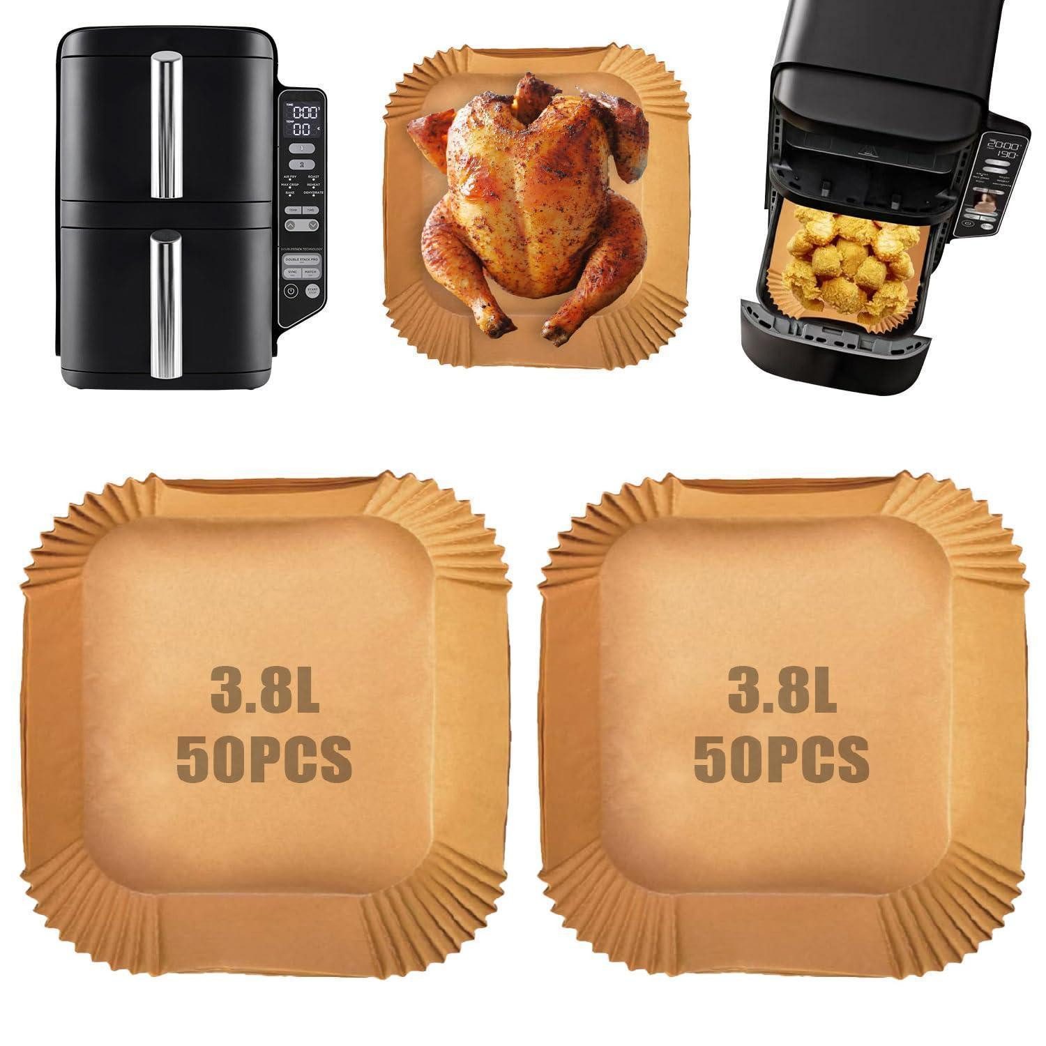LuxusKollektion Backpapier Airfryer Backpapier 100 Stück vorgeschnitten hitzebeständig für 7,6 L