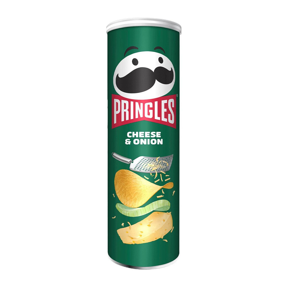 Pringles Knabberei, Pringles Cheese und Onion Stapelchips Käse und Zwiebelgeschmack 165g