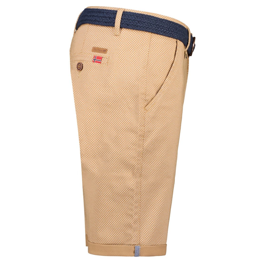 Geographical Norway Chinos Chino Shorts kurze Hose Bermuda Knielang Stoff bequem mit Gürtel short – Bild 3 von 5